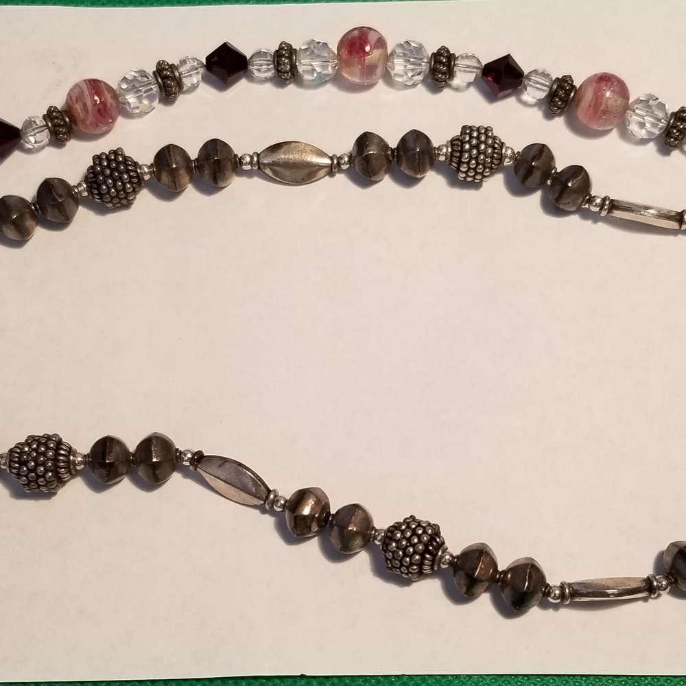 Beaded Necklace 18 Inch, Bracelet 7 Inch Set Earth Tone